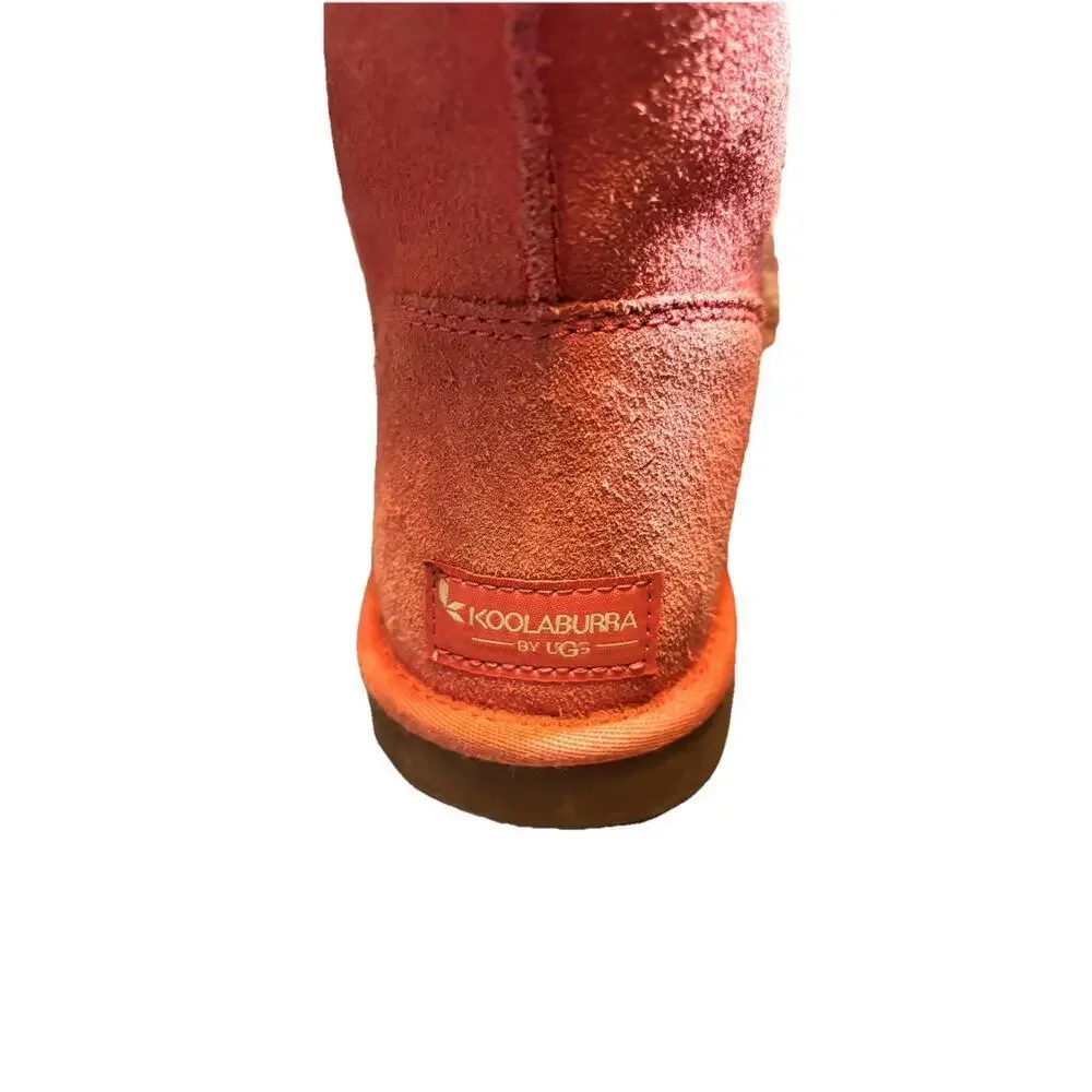 Koolaburra By Ugg Girls Youth Sz 5 Michon Short Boots Coral Pink Suede